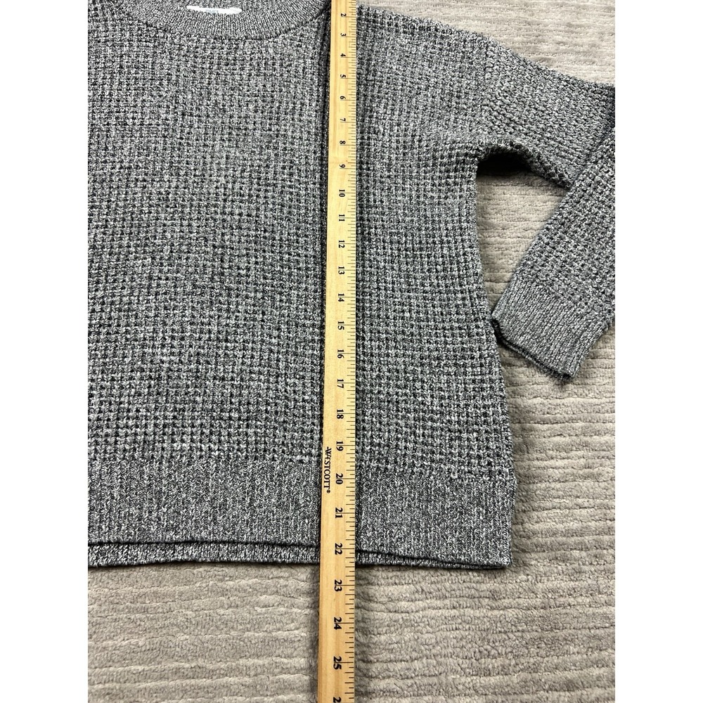 Time and Tru Sweater Womens Large Gray Long Sleeve Polyester Stretch Casual - Picture 5 of 13